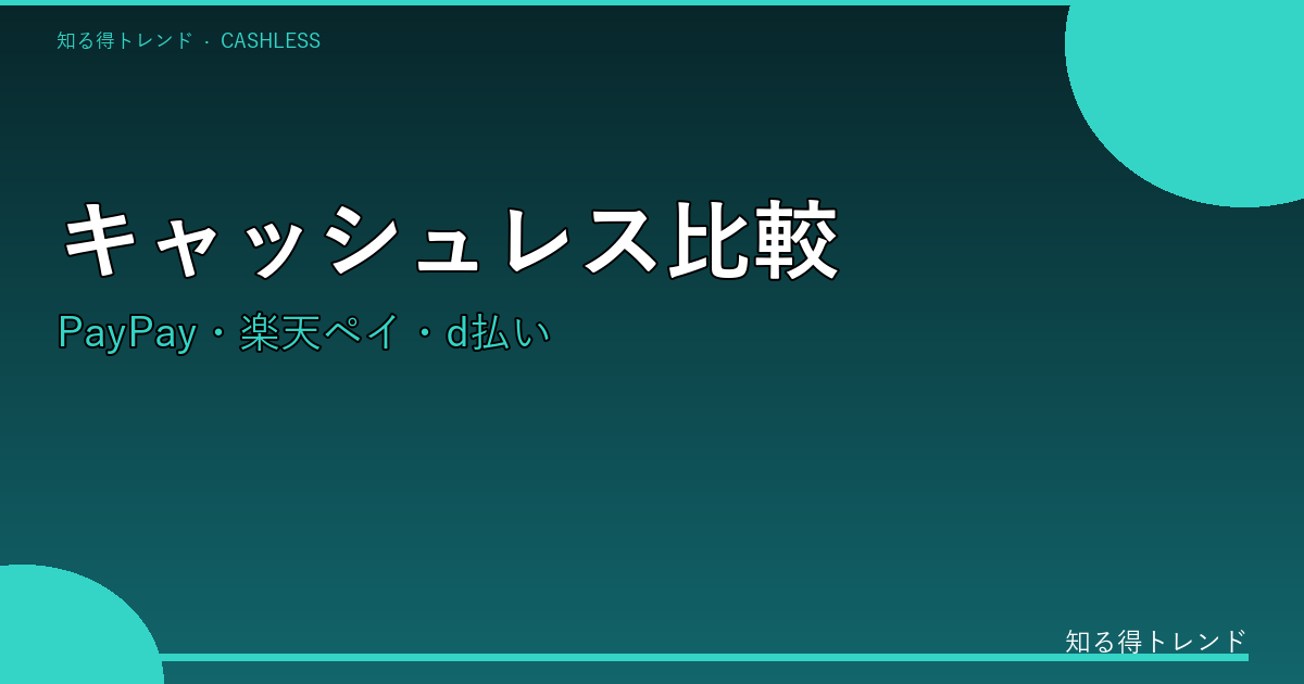 キャッシュレス決済のイメージ画像